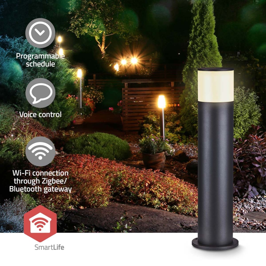 Lâmpada de exterior LED RGBW regulável SmartLife LED/10W/230V IP65 Wi-Fi Tuya preta
