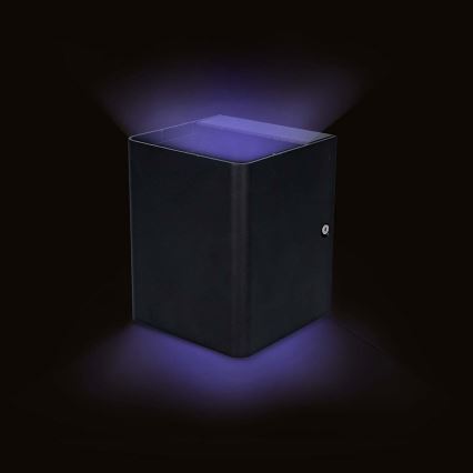 LED RGBW Aplique de parede exterior dimerizável SmartLife LED/12W/230V IP65 Wi-Fi Tuya preto