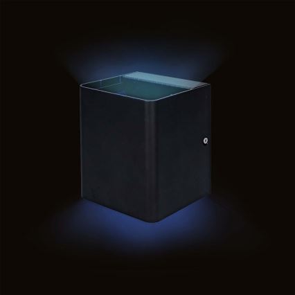 LED RGBW Aplique de parede exterior dimerizável SmartLife LED/12W/230V IP65 Wi-Fi Tuya preto