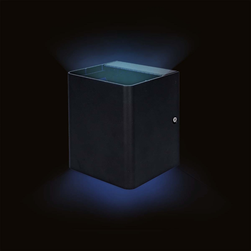 LED RGBW Aplique de parede exterior dimerizável SmartLife LED/12W/230V IP65 Wi-Fi Tuya preto