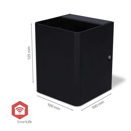 LED RGBW Aplique de parede exterior dimerizável SmartLife LED/12W/230V IP65 Wi-Fi Tuya preto