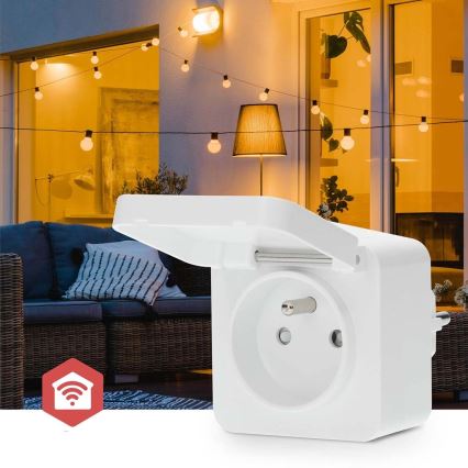 Tomada inteligente Smartlife 3680W/230V/ Tipo E/16A Wi-Fi Tuya IP44