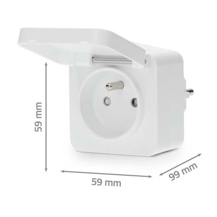 Tomada inteligente Smartlife 3680W/230V/ Tipo E/16A Wi-Fi Tuya IP44