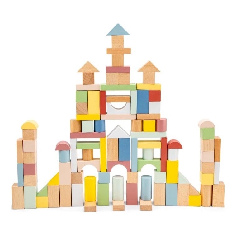 New Classic Toys - Blocos de madeira 100 unid.