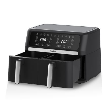 Niceboy AirFryer DUO - Fritadeira dupla de ar quente 9 l 2400W/230V