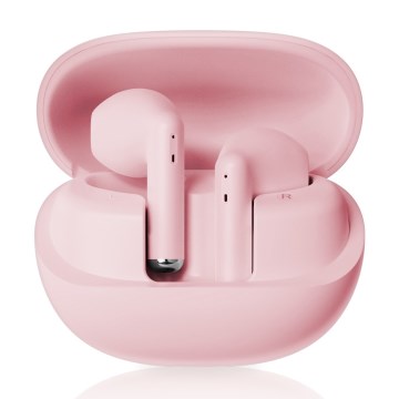 Niceboy Beans 4 - Auriculares sem fios com bateria de 300 mAh + 2x 35 mAh, resistência IPX4, rosa