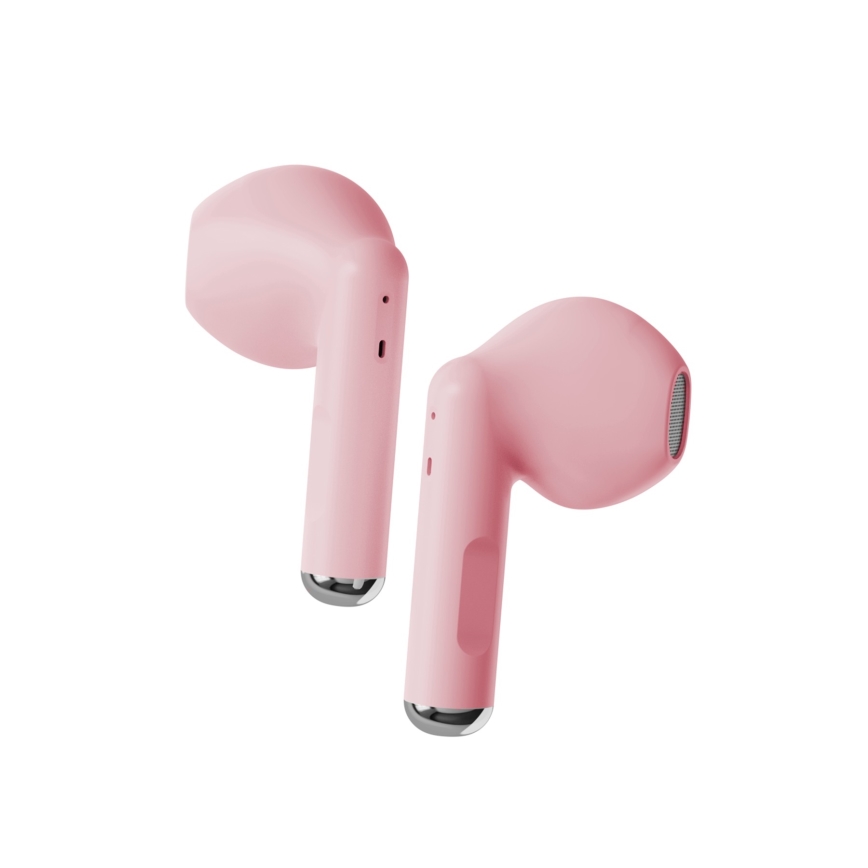 Niceboy Beans 4 - Auriculares sem fios com bateria de 300 mAh + 2x 35 mAh, resistência IPX4, rosa