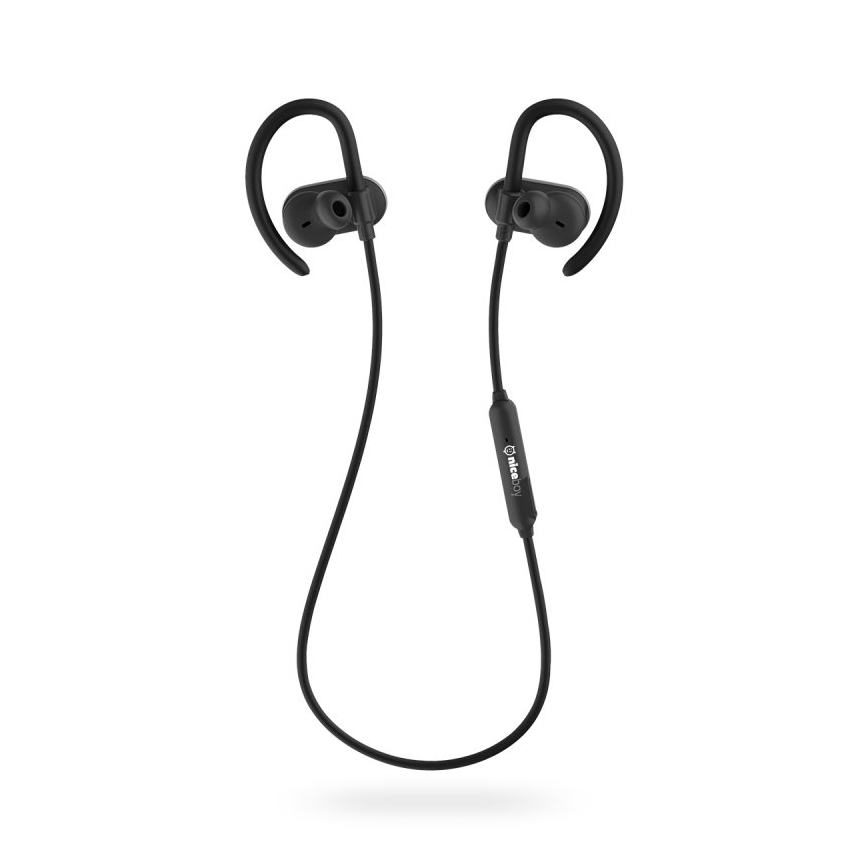 Niceboy HIVE sport 2 - Auscultadores desportivos com microfone, IPX5, pretos