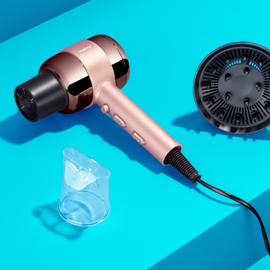 Niceboy ION AirSonic PRO - Secador de cabelo 2200W/230V rosa