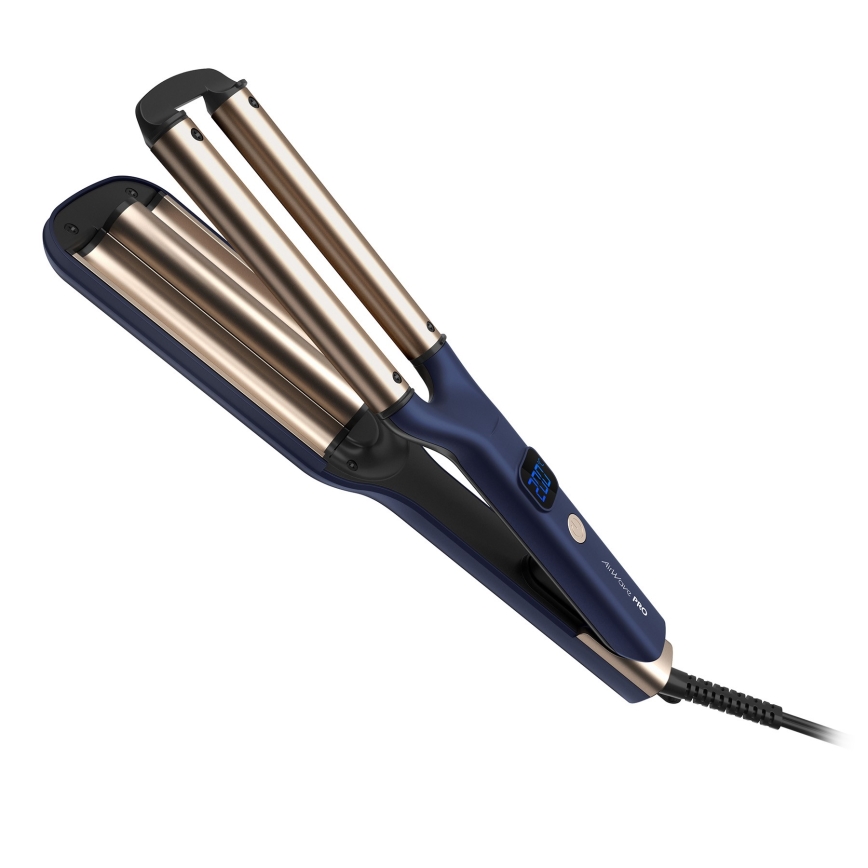 Niceboy ION AirWave PRO - Ferro de frisar triplo 100W/230V azul