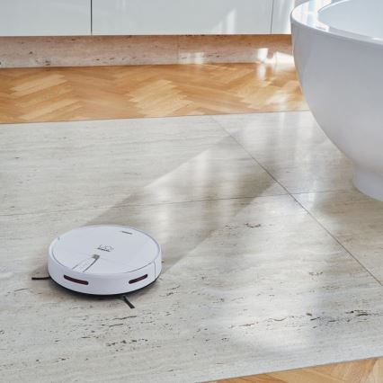 Niceboy ION Charles i4 - Aspirador robô inteligente 2 em 1 4400 mAh Wi-Fi branco + controlo remoto