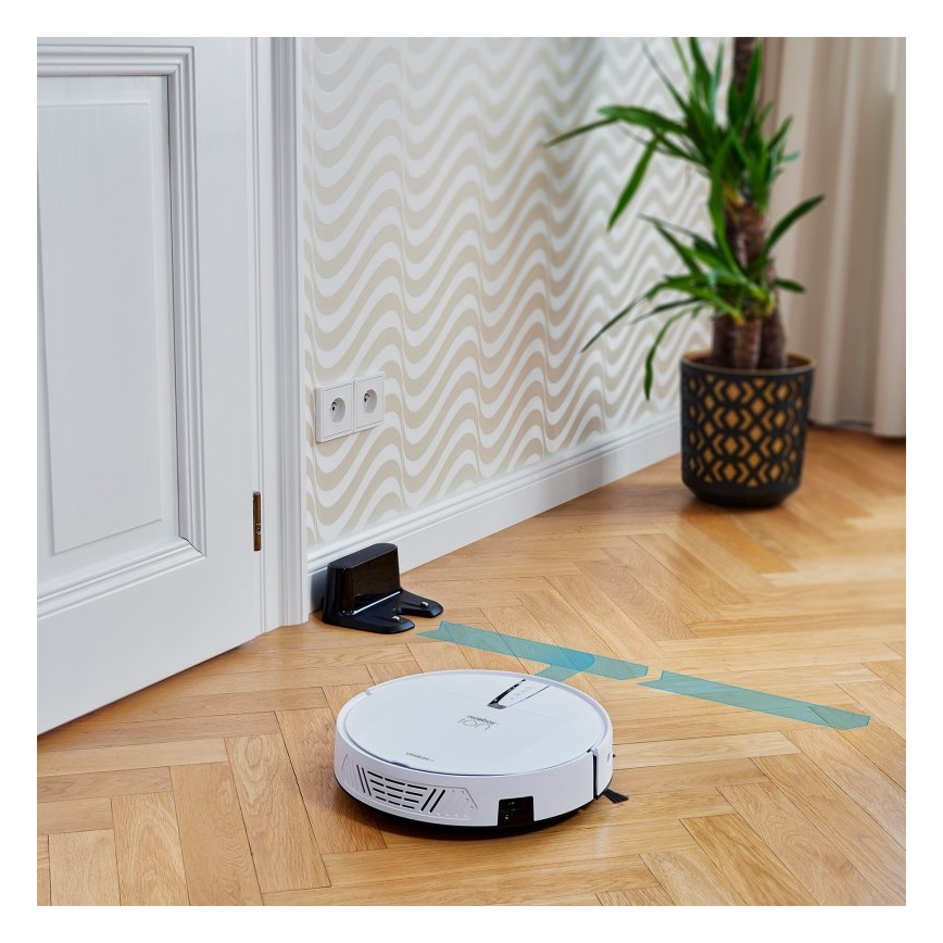Niceboy ION Charles i4 - Aspirador robô inteligente 2 em 1 4400 mAh Wi-Fi branco + controlo remoto