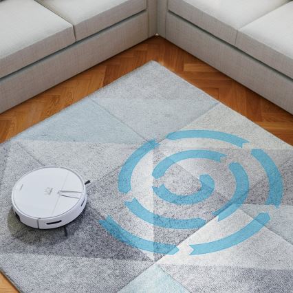 Niceboy ION Charles i4 - Aspirador robô inteligente 2 em 1 4400 mAh Wi-Fi branco + controlo remoto