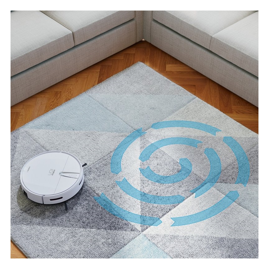 Niceboy ION Charles i4 - Aspirador robô inteligente 2 em 1 4400 mAh Wi-Fi branco + controlo remoto