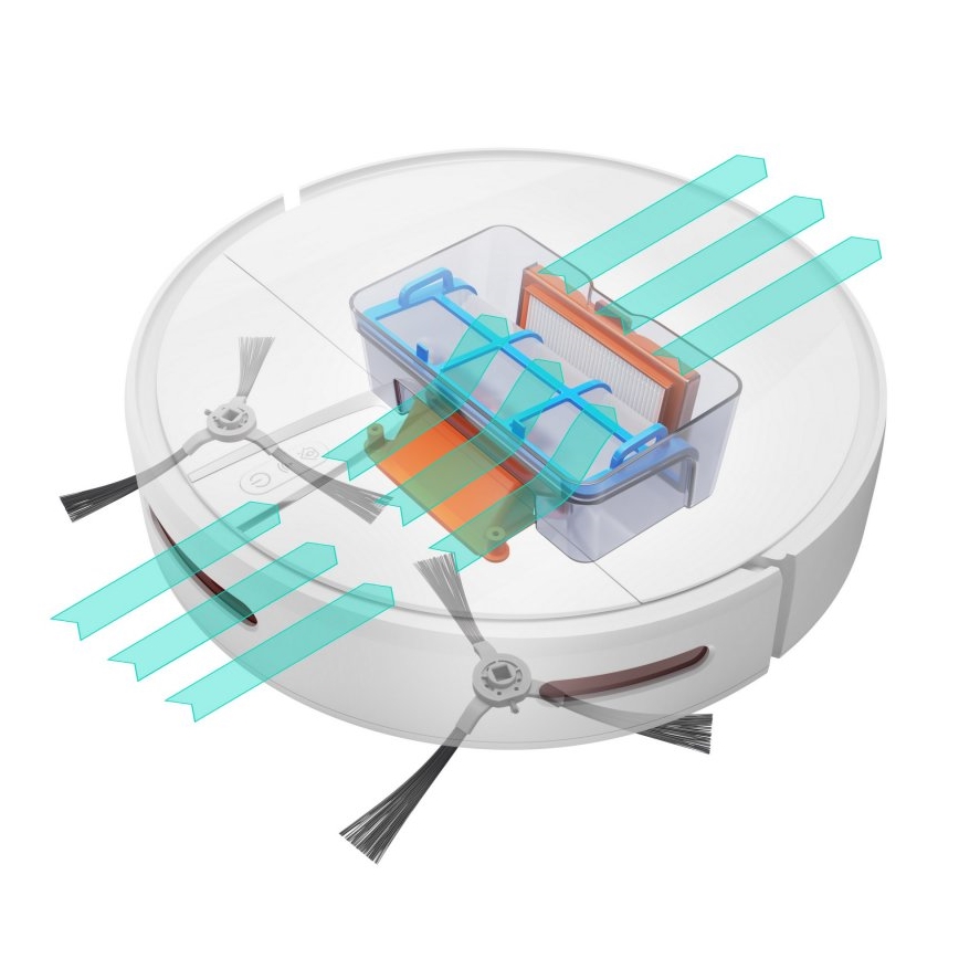 Niceboy ION Charles i4 - Aspirador robô inteligente 2 em 1 4400 mAh Wi-Fi branco + controlo remoto