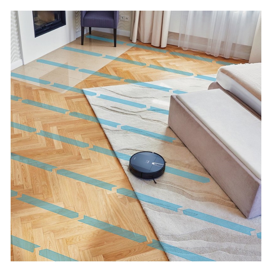 Niceboy ION Charles i4 - Aspirador robô inteligente 2 em 1 4400 mAh Wi-Fi preto + comando à distância