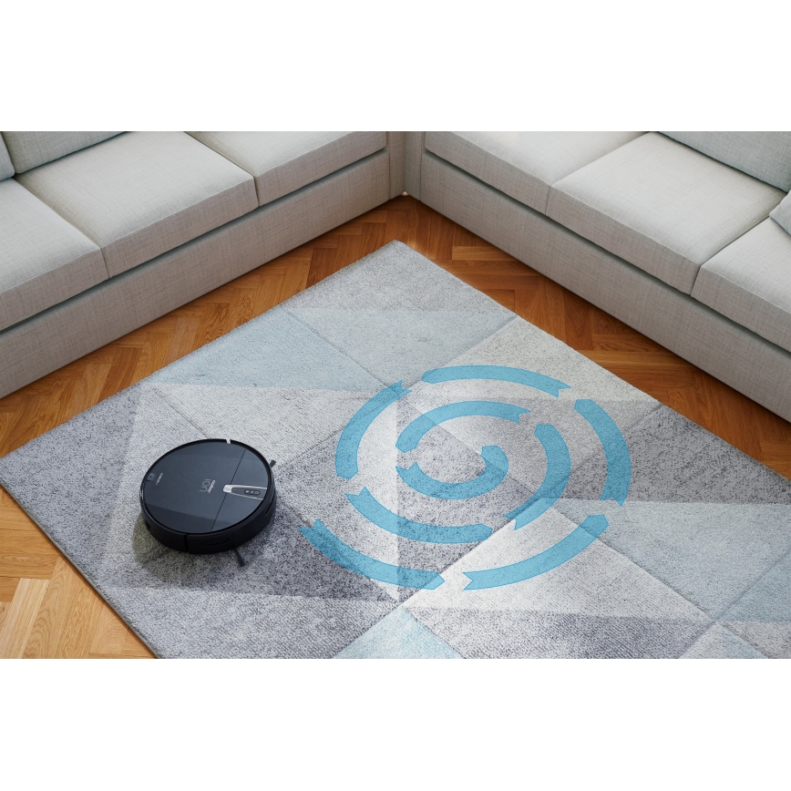 Niceboy ION Charles i4 - Aspirador robô inteligente 2 em 1 4400 mAh Wi-Fi preto + comando à distância