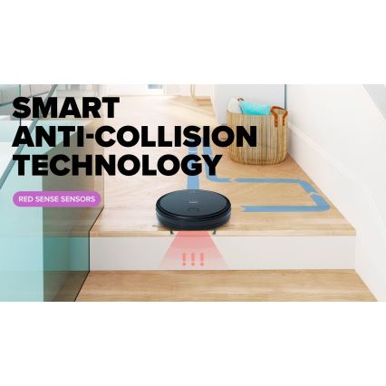 Niceboy ION Charles i6 - Aspirador robô inteligente 2 em 1 2600 mAh Wi-Fi preto