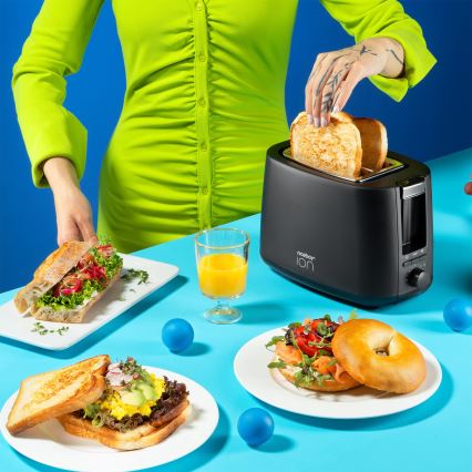 Niceboy ION Cruncher C1 - Torradeira com 2 espaços e assador 750W/230V preto