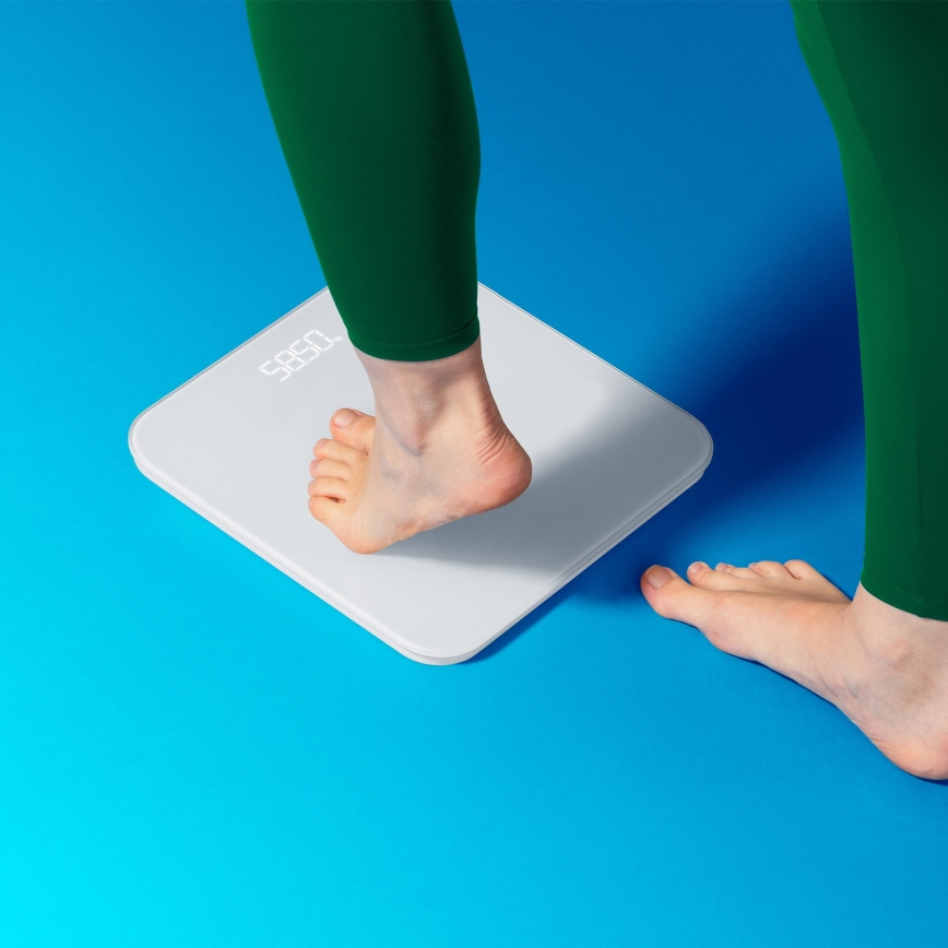 Niceboy ION FitScale - Balança digital pessoal 3xAAA branco