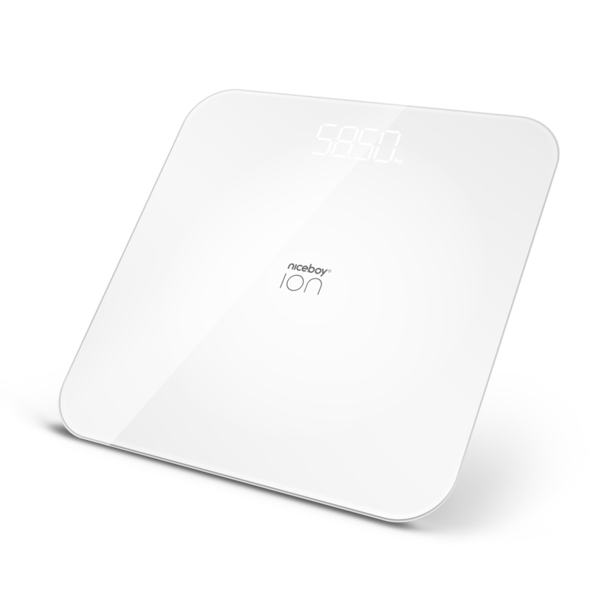Niceboy ION FitScale - Balança digital pessoal 3xAAA branco