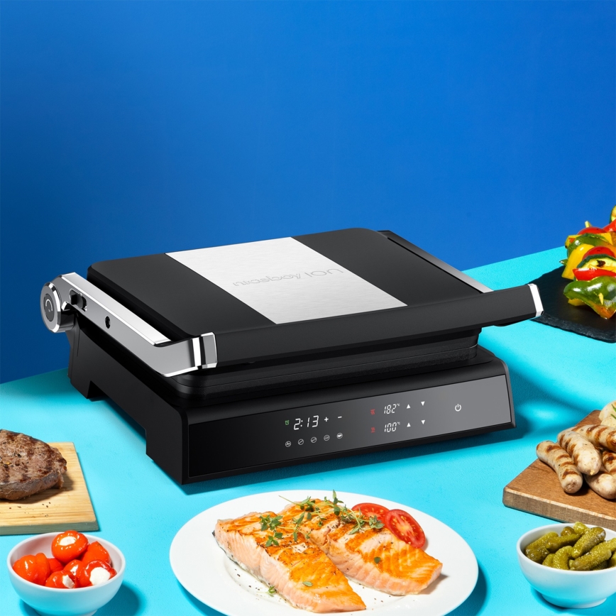Niceboy ION Grillmaster - Tostadeira 2000W/230V preto/cromado mate