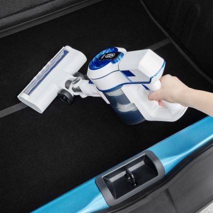 Niceboy ION Hurricane H5 - Aspirador vertical sem fio 2 em 1 150W/2200 mAh branco/azul