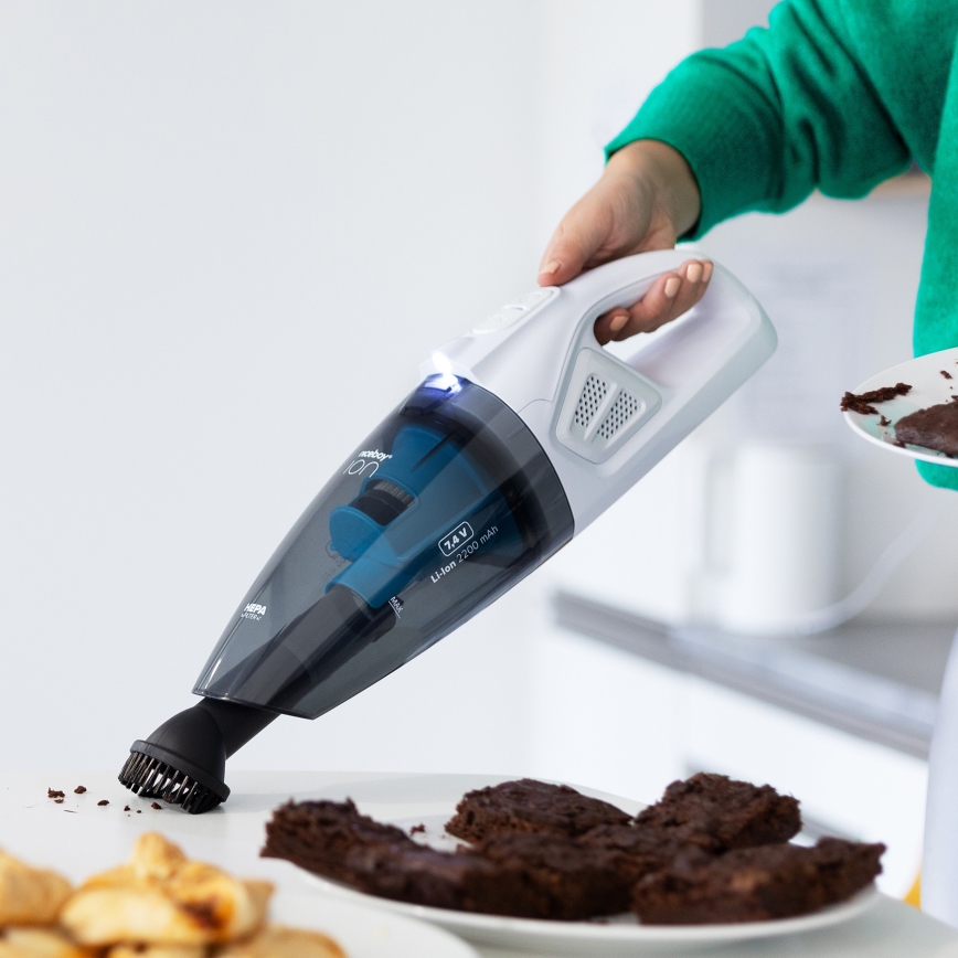 Niceboy ION Hurricane R1 - Aspirador de mão recarregável 50W/2200 mAh branco/azul