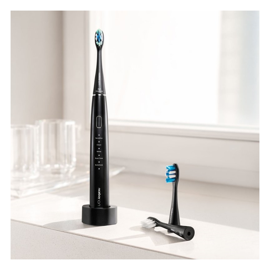 Niceboy ION Sonic Duo Pack - CONJUNTO 2x Escovas de dentes sónica IPX7 preto + branco