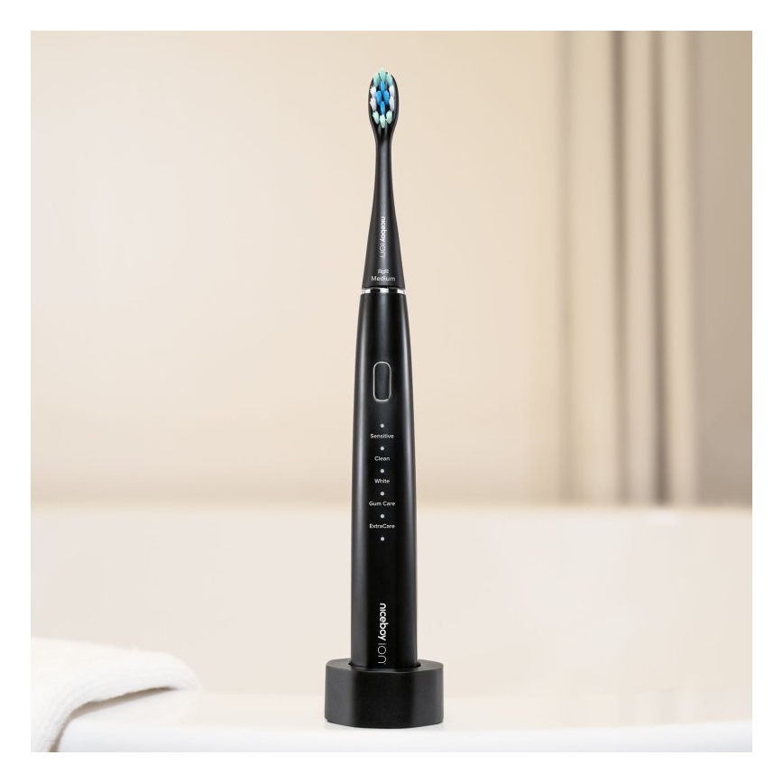 Niceboy ION Sonic Duo Pack - CONJUNTO 2x Escovas de dentes sónica IPX7 preto + branco