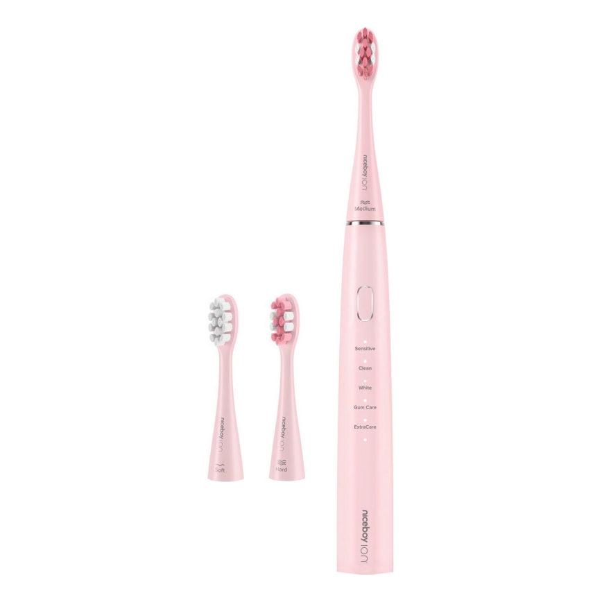 Niceboy ION Sonic - Escova de dentes sónica IPX7 rosa