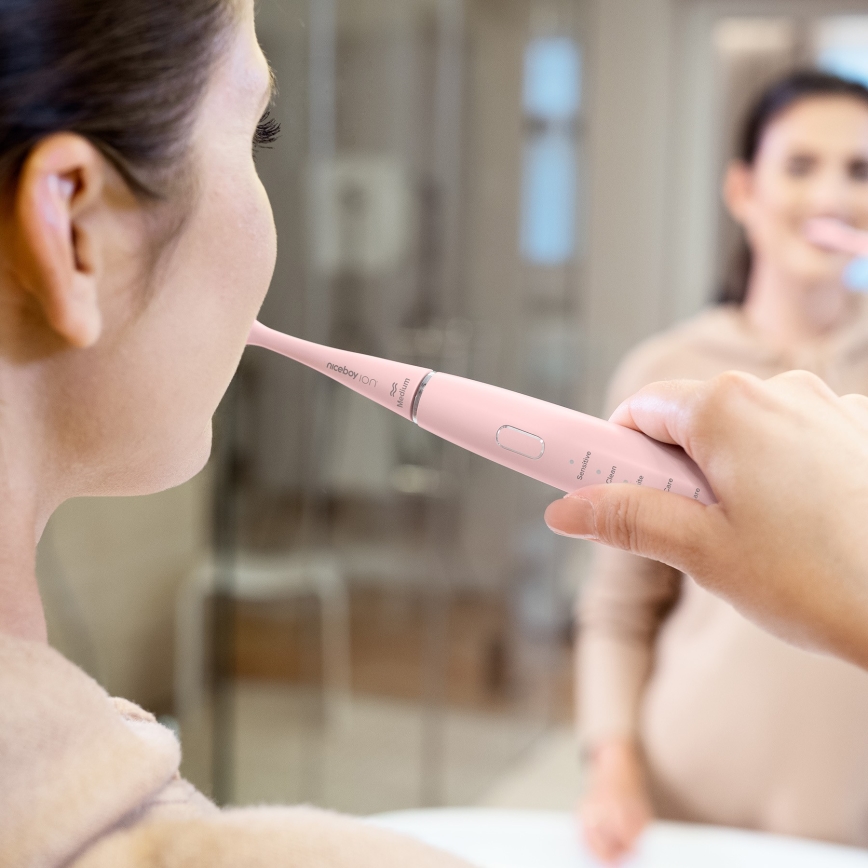 Niceboy ION Sonic - Escova de dentes sónica IPX7 rosa