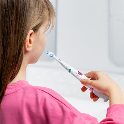 Niceboy ION Sonic Kids - Escova de dentes sônica infantil 500 mAh IPX7 branca