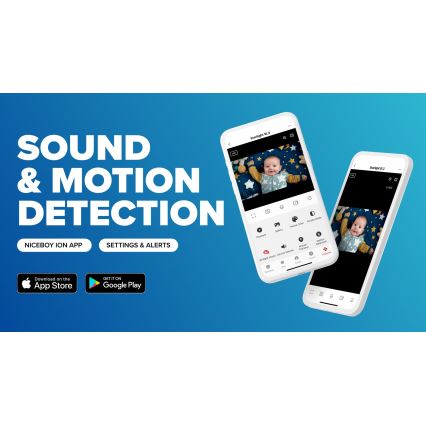 Niceboy ION Starlight SL3 - Monitor de bebé inteligente Full HD 1080p 5V Wi-Fi