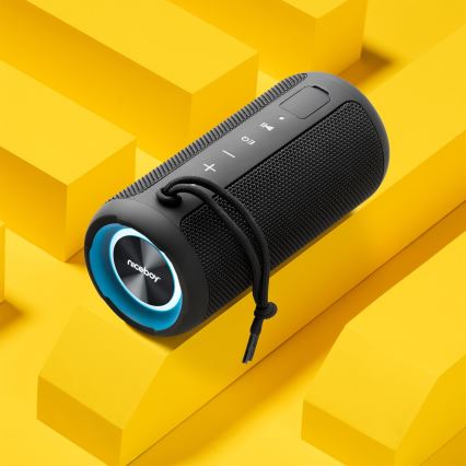 Niceboy Orion - Coluna sem Fios LED com Microfone 24W/2200 mAh IPX7 preta