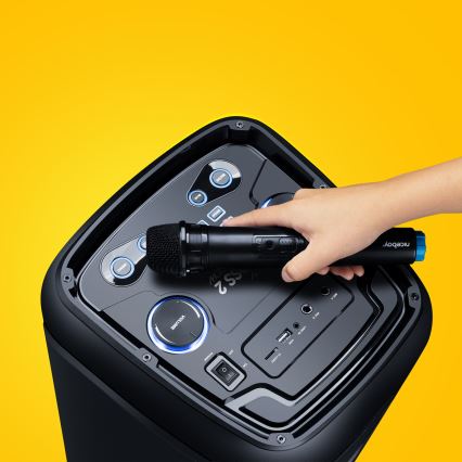 Niceboy PARTY Boss 2 - Coluna sem fios LED com microfone e função powerbank 200W/4500 mAh + comando à distância