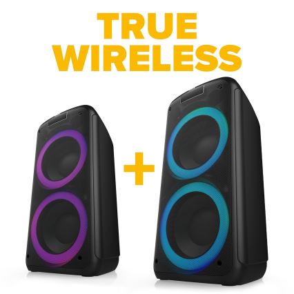 Niceboy PARTY Boss 2 - Coluna sem fios LED com microfone e função powerbank 200W/4500 mAh + comando à distância