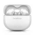 Niceboy Pins 4 - Auscultadores sem fios com ANC 400 mAh + 2x 50 mAh IPX4 branco