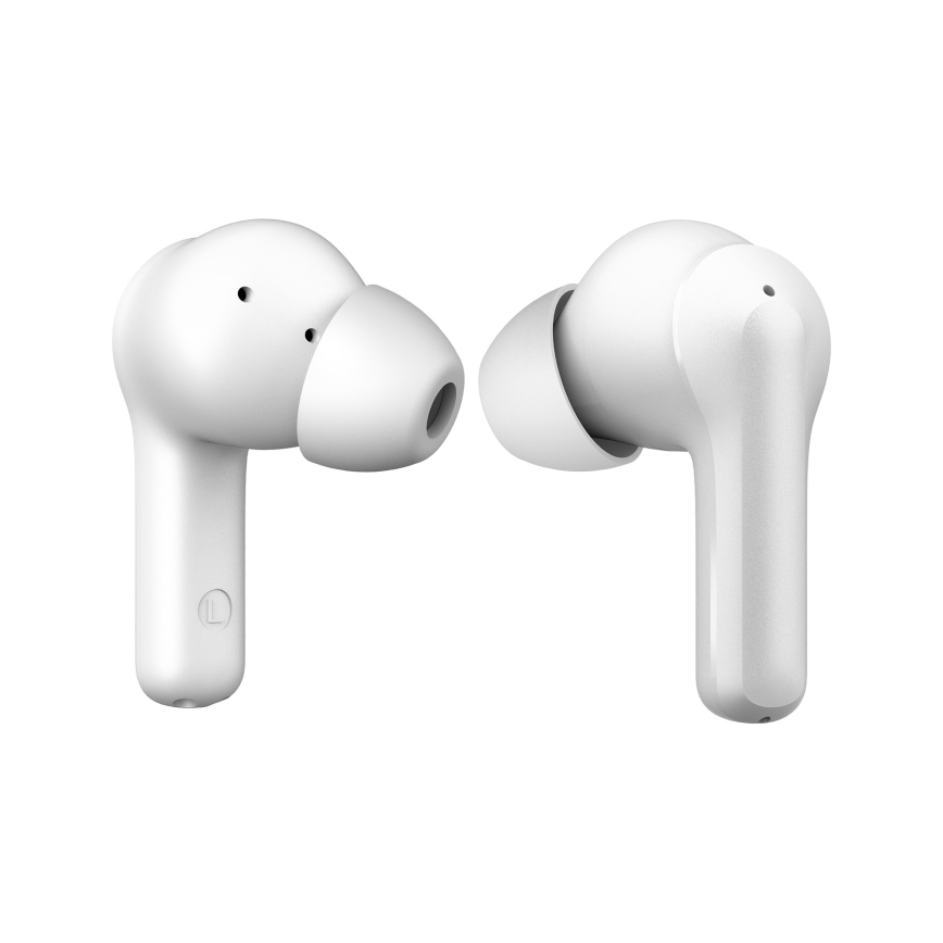 Niceboy Pins 4 - Auscultadores sem fios com ANC 400 mAh + 2x 50 mAh IPX4 branco