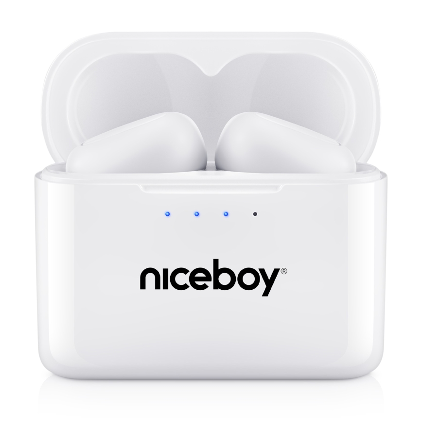 Niceboy Podsie 4 - Auscultadores sem fios IP54, brancos
