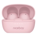 Niceboy Podsie 4 POP - Auriculares sem fios 400 mAh + 2x 40 mAh IPX4 rosa