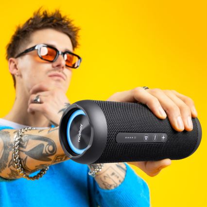 Niceboy Polaris - Coluna sem Fios LED com Microfone 30W/2000 mAh IPX7 preta