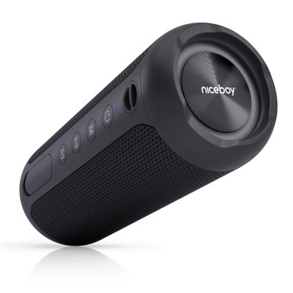 Niceboy Polaris - Coluna sem Fios LED com Microfone 30W/2000 mAh IPX7 preta