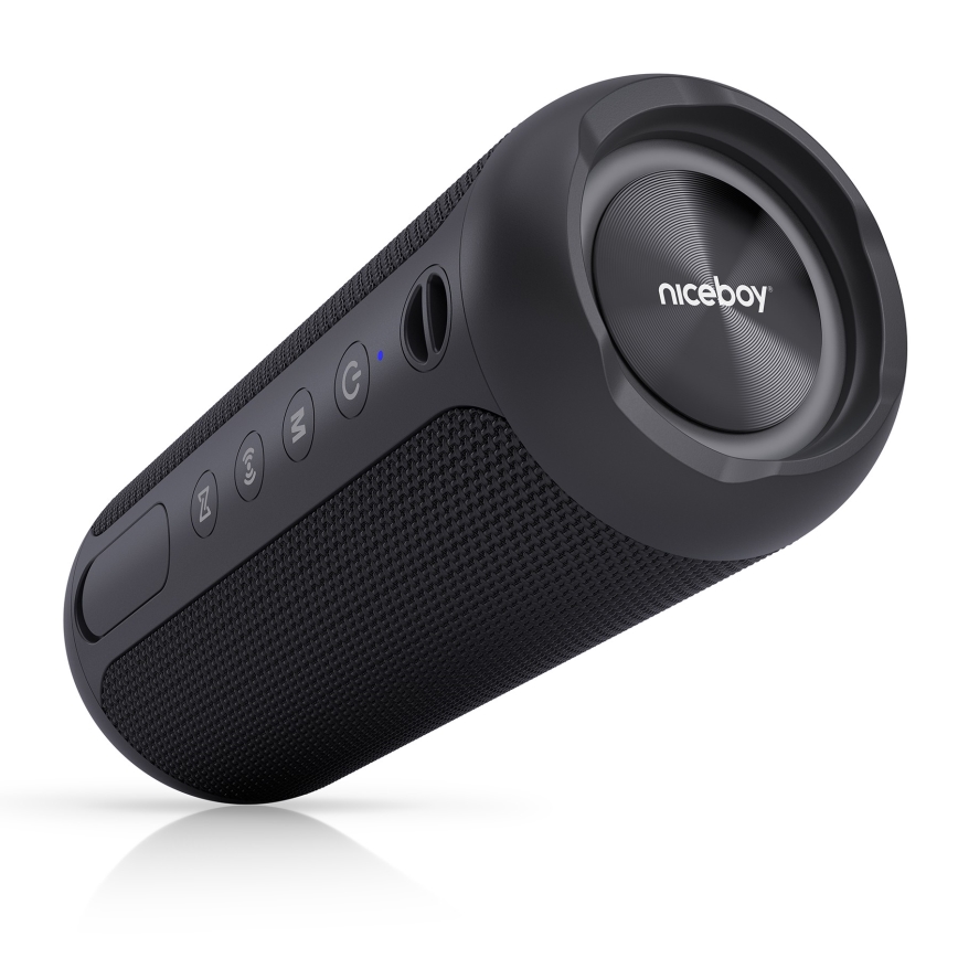 Niceboy Polaris - Coluna sem Fios LED com Microfone 30W/2000 mAh IPX7 preta