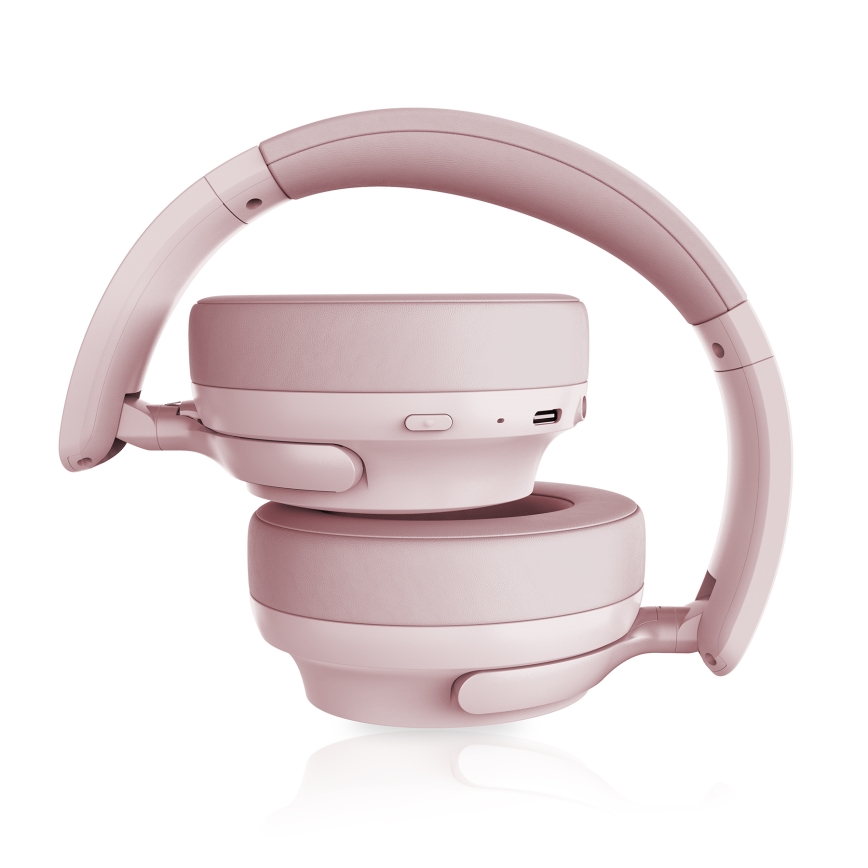 Niceboy Stellar - Auriculares sem fios com microfone e Cancelamento Ativo de Ruído (ANC), 400 mAh, IPX4, rosa