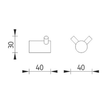 NIMCO BR 11053-26 - Gancho de parede BORMO cromado brilhante
