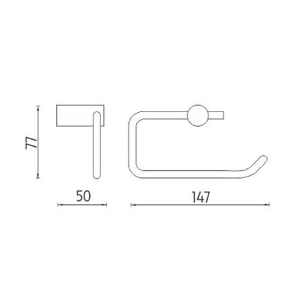 NIMCO BR 11055-26 - Suporte de papel higiénico BORMO cromado brilhante