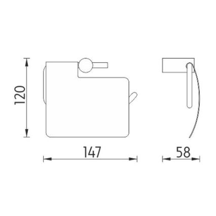 NIMCO BR 11055B-26 - Suporte de papel higiénico BORMO cromado brilhante