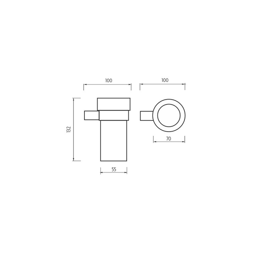 NIMCO BR 11058W-26 - Suporte de parede para escova de dentes BORMO mate copo/cromado brilhante