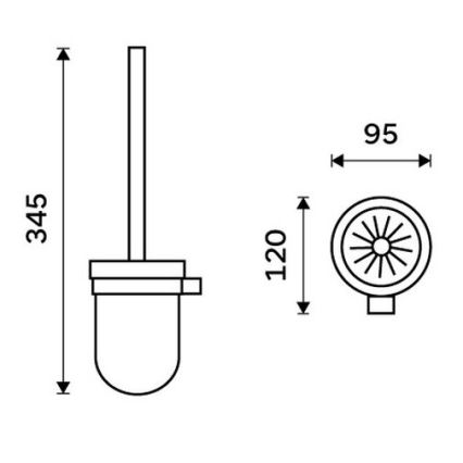 NIMCO BR 11094KU-26 - Piaçaba de parede BORMO branco/cromado brilhante